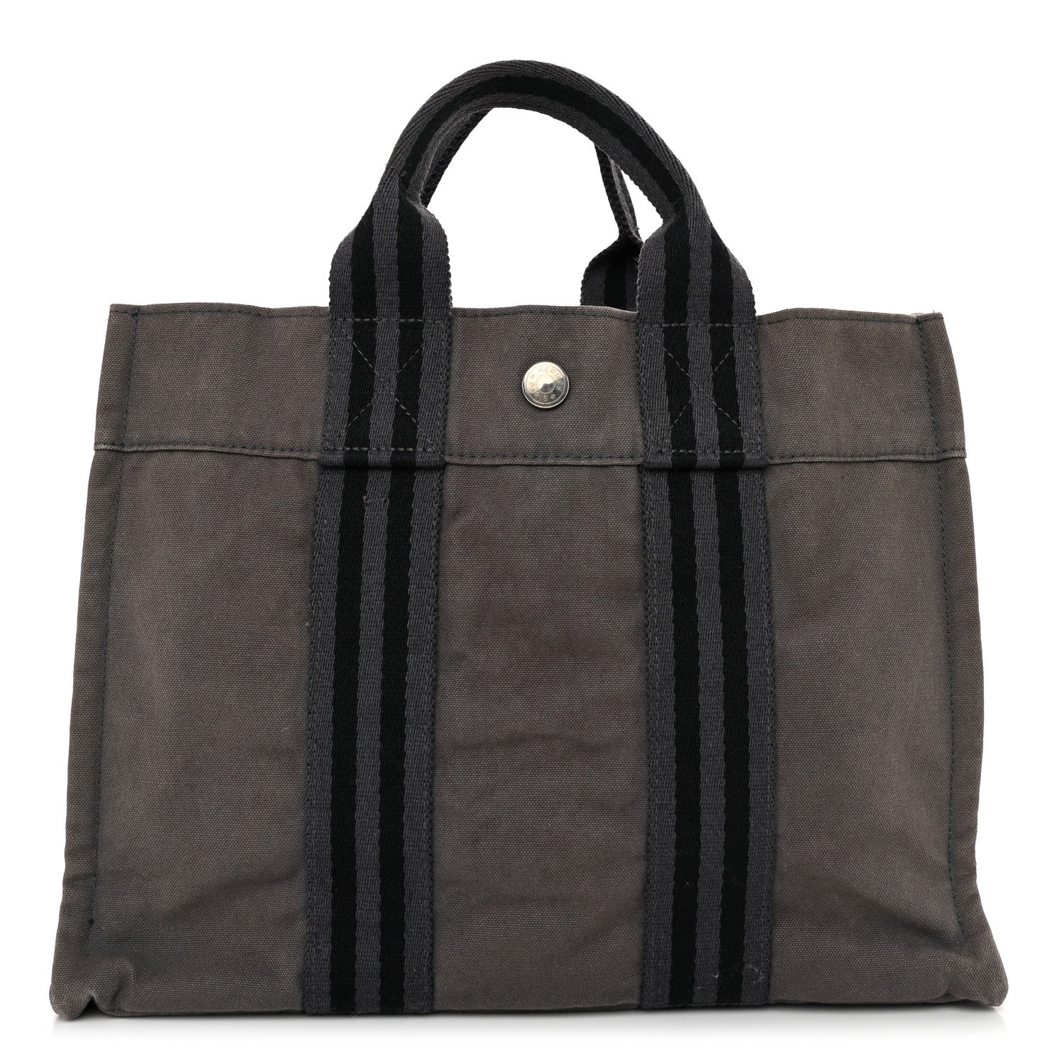 Hermes Canvas Tout Fourre PM Grey 1 of 12