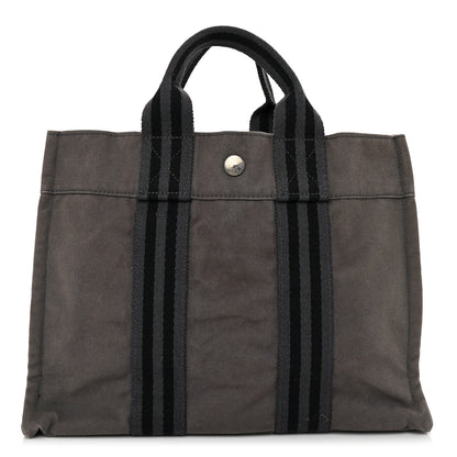 Hermes Canvas Tout Fourre PM Grey 1 of 12