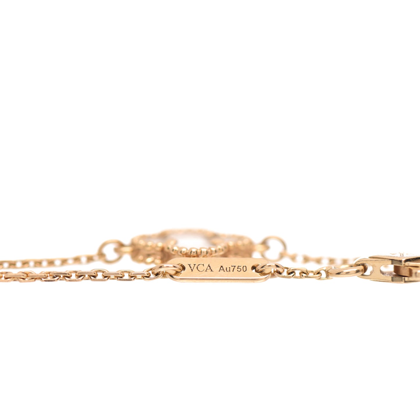 18K Yellow Gold Mother of Pearl Sweet Alhambra Bracelet