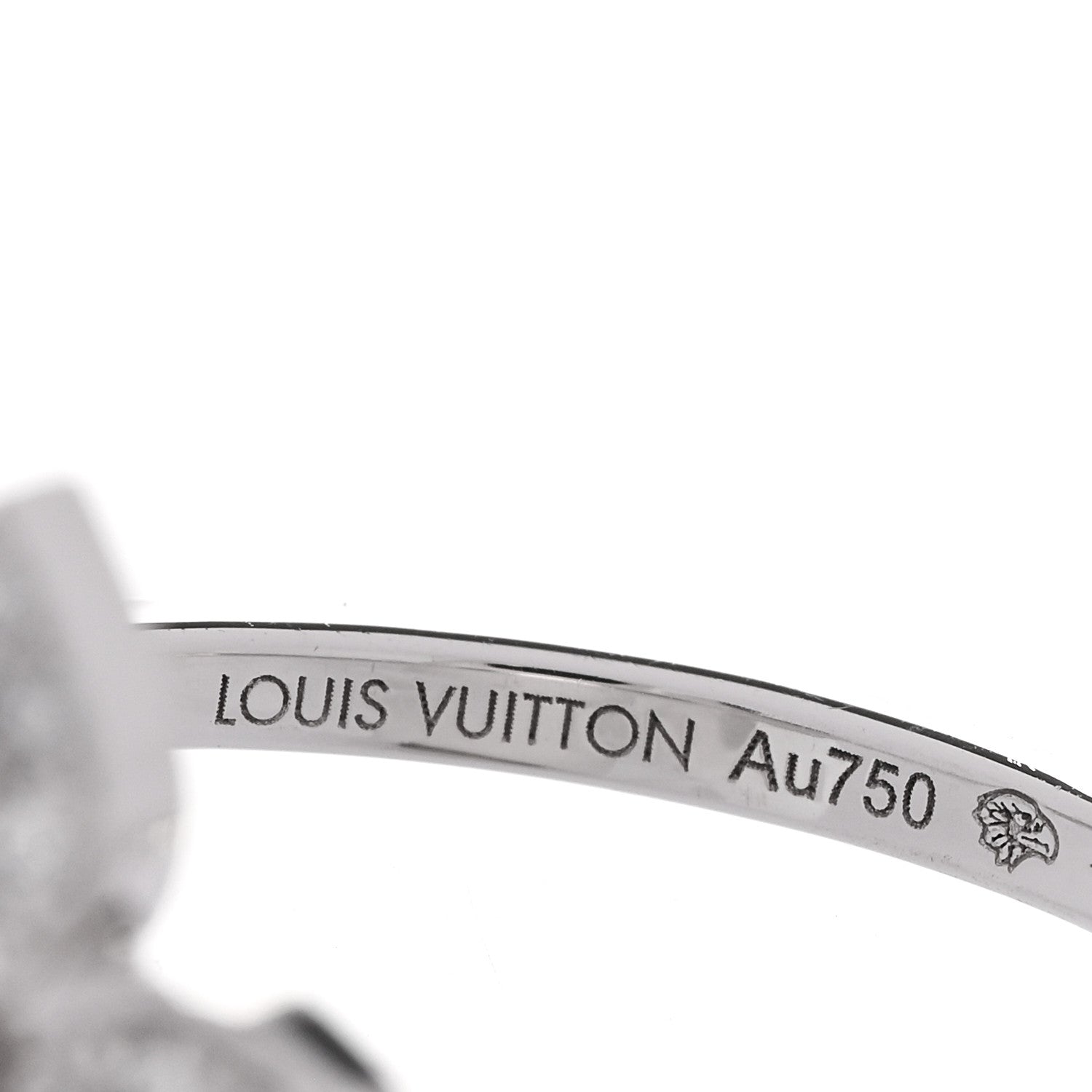 Louis Vuitton 18K White Gold Diamond Star Blossom Ring 53 6.5 4 of 7