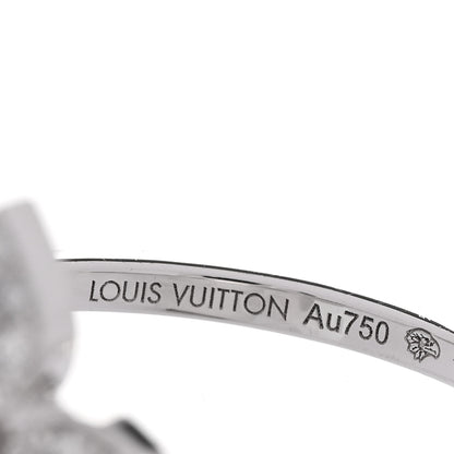 Louis Vuitton 18K White Gold Diamond Star Blossom Ring 53 6.5 4 of 7