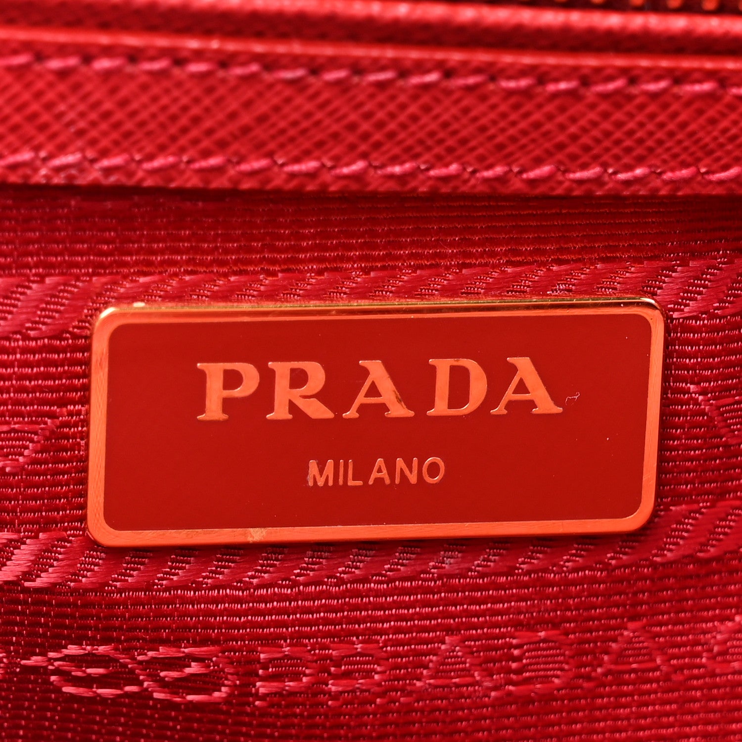 Prada Saffiano Small Galleria Double Zip Tote Fuoco 8 of 11