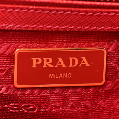 Prada Saffiano Small Galleria Double Zip Tote Fuoco 8 of 11