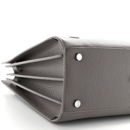 Saint Laurent Grained Calfskin Small Sac De Jour Fog 9 of 10