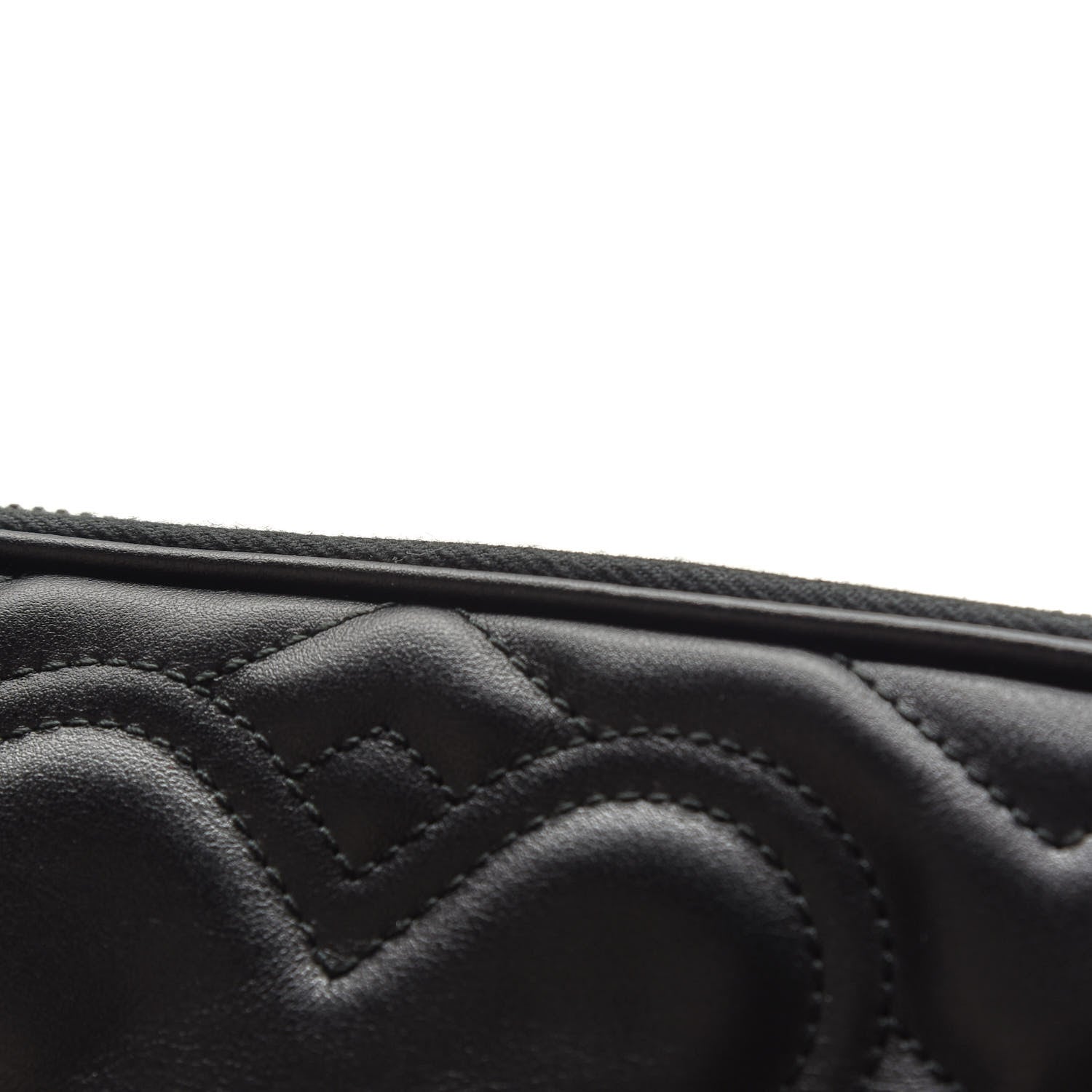Gucci Calfskin Matelasse Mini GG Marmont Chain Crossbody Bag Black 10 of 10