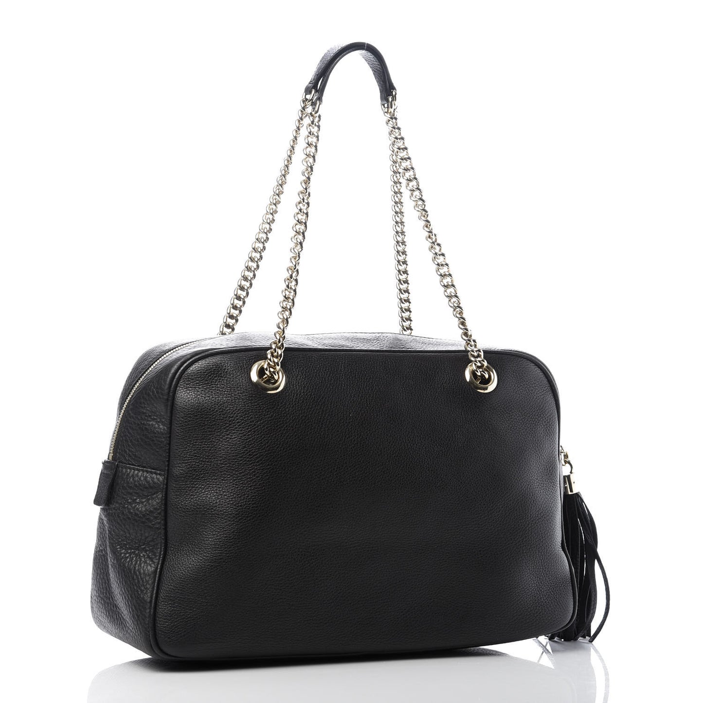 Pebbled Calfskin Medium Soho Bowler Black