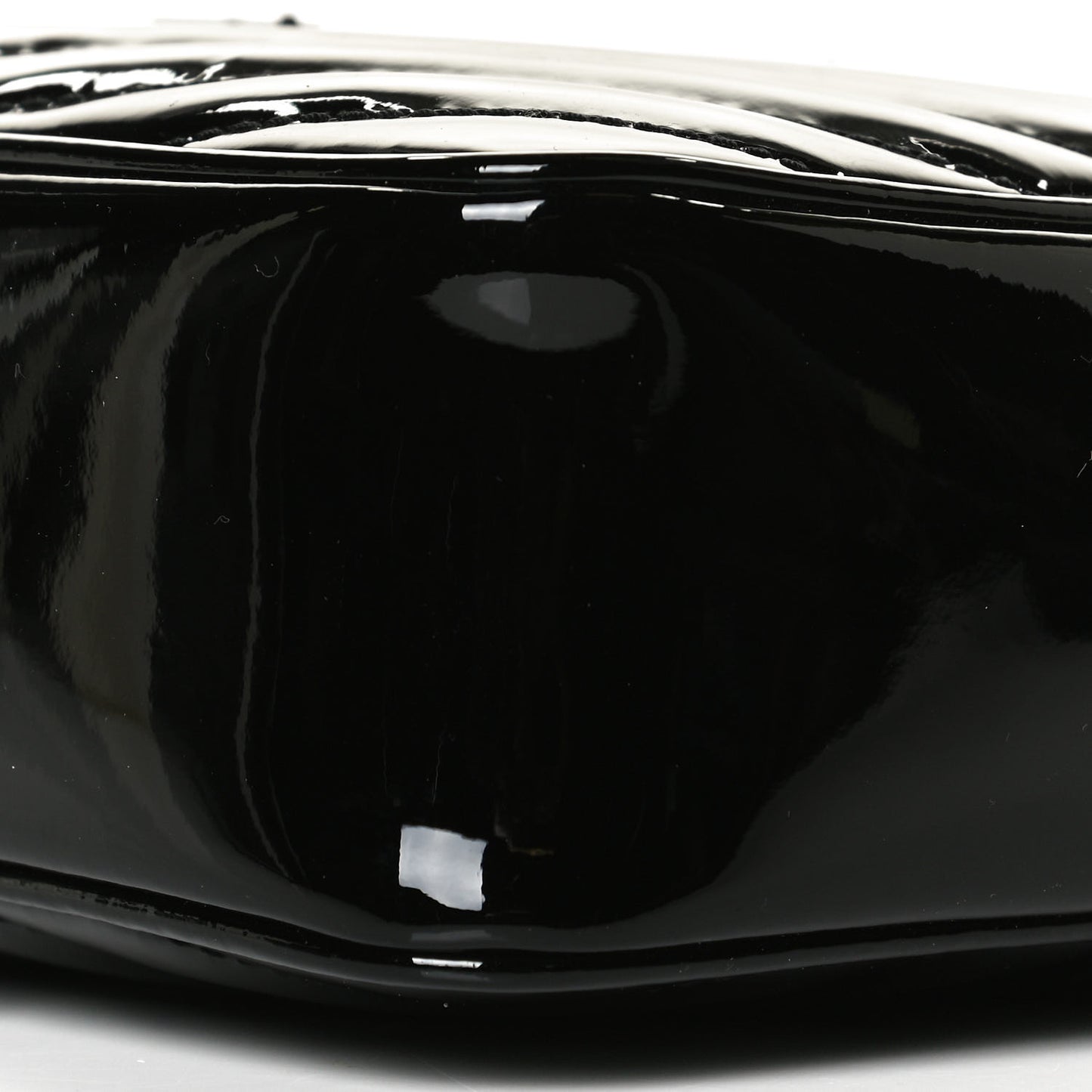 Patent Calfskin Matelasse Monogram Lou Camera Bag Black