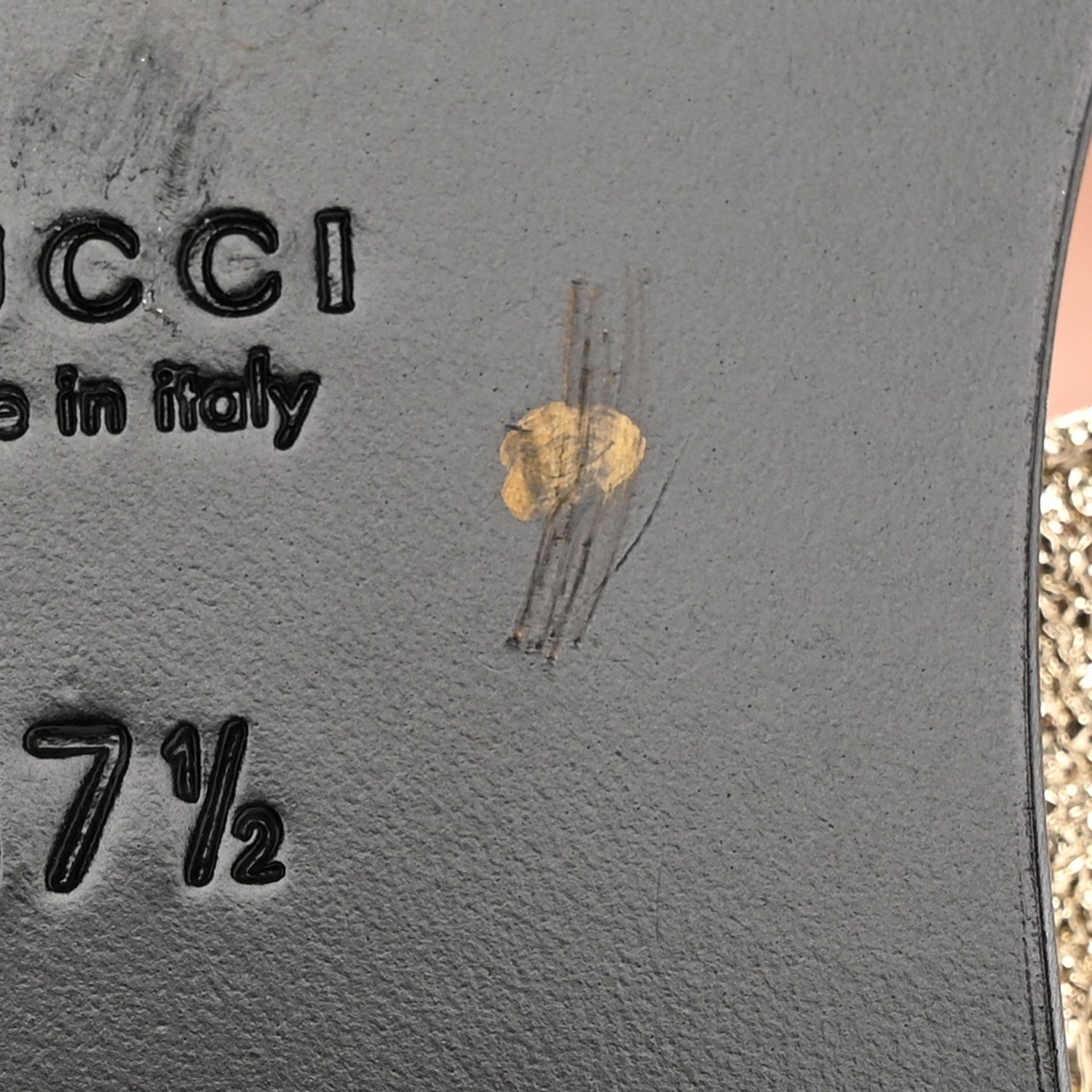 Gucci Nappa Silk Galassia GG Marmont Thong Flat Sandals 37.5 Platino 8 of 11