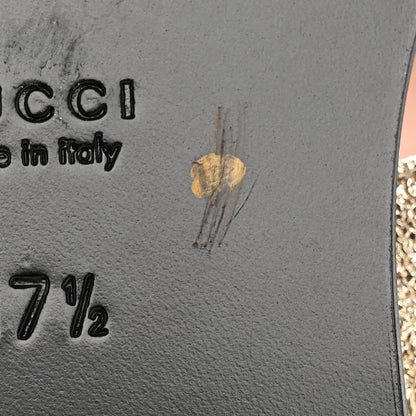 Gucci Nappa Silk Galassia GG Marmont Thong Flat Sandals 37.5 Platino 8 of 11