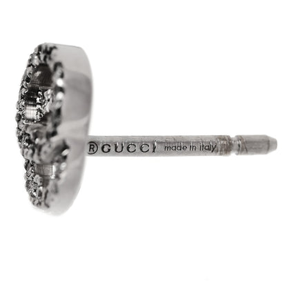 Gucci 18K White Gold Diamond Mini Running G Earrings 4 of 5