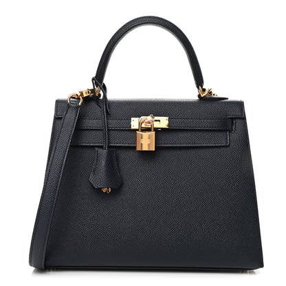 Hermes Epsom Kelly Sellier 25 Bleu Indigo 1 of 10