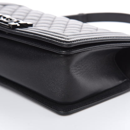 Chanel Caviar Quilted Medium Boy Flap So Black 9 of 12