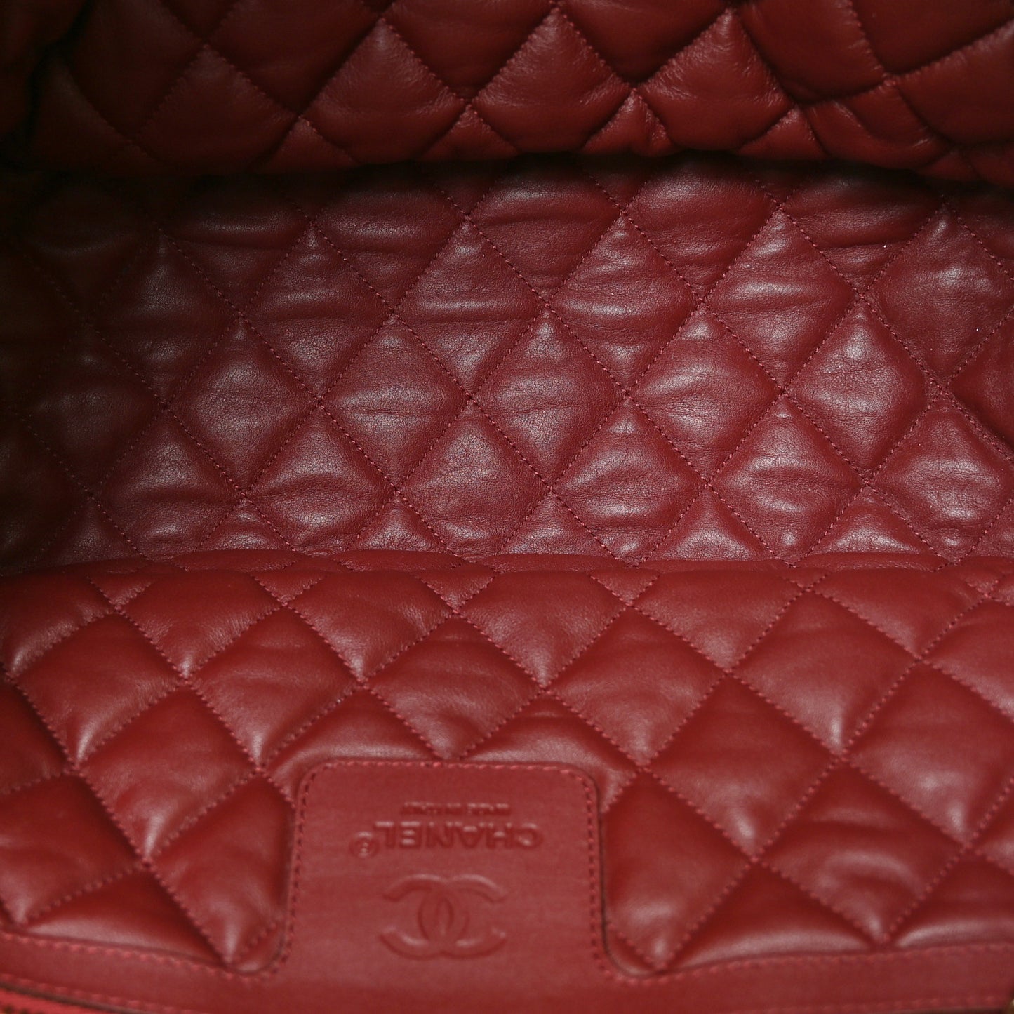 Nylon Quilted Medium Coco Cocoon Reversible Tote Light Gold