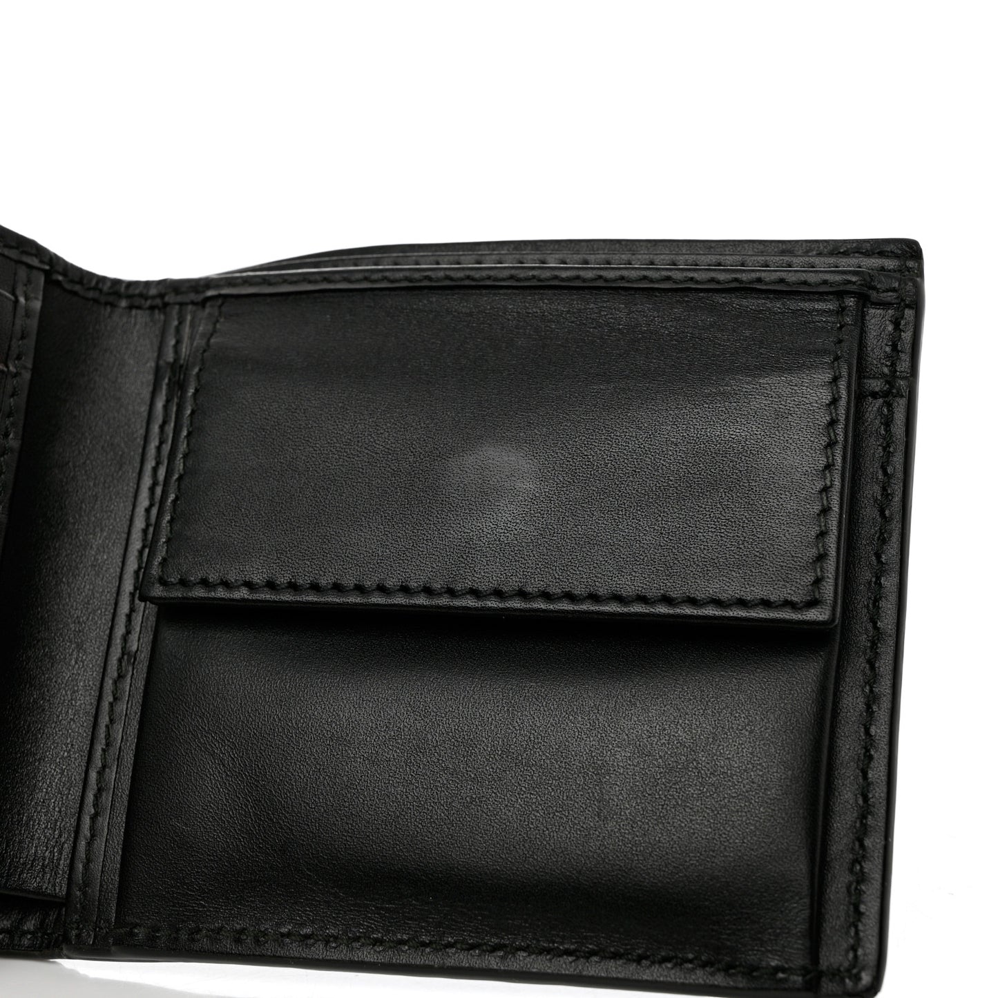 Guccissima Signature Web New Web Bi-Fold Coin Wallet Black
