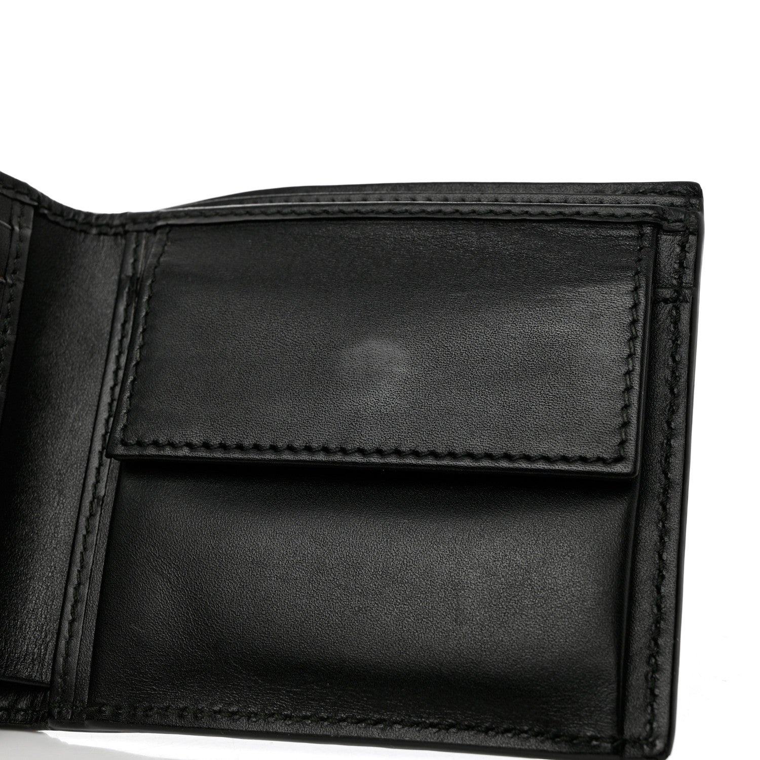 Gucci Guccissima Signature Web New Web Bi-Fold Coin Wallet Black 9 of 10