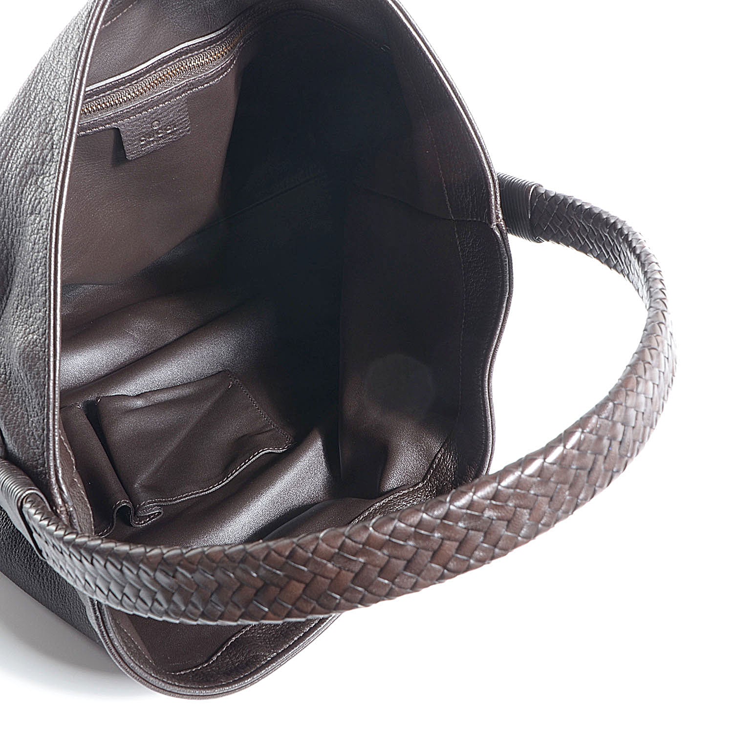 Gucci Deerskin Large Hip Bamboo Hobo Dark Cocoa 5 of 7