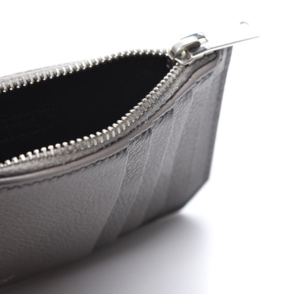 Saint Laurent Grained Calfskin 5 Fragments Zip Pouch Card Holder Earth 4 of 9