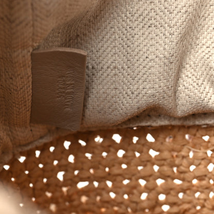Loewe Calfskin Raffia Anagram Paulas Ibiza Pochette Bag Natural Tan 7 of 10