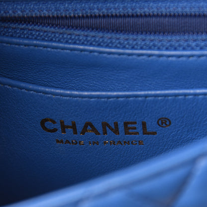 Chanel Lambskin Quilted Mini Rectangular Flap Blue 8 of 14
