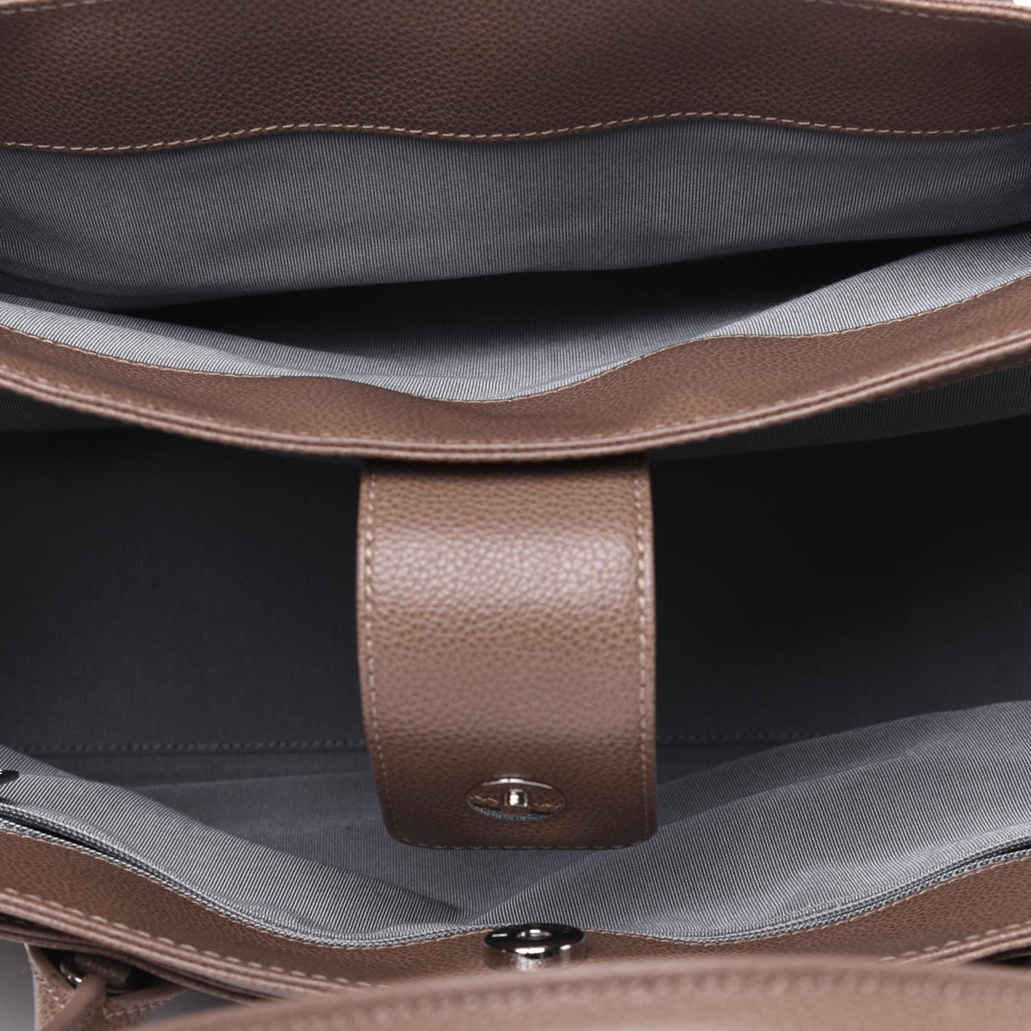 Chanel Calfskin Cerf Executive Shopper Tote Light Brown 6 of 16