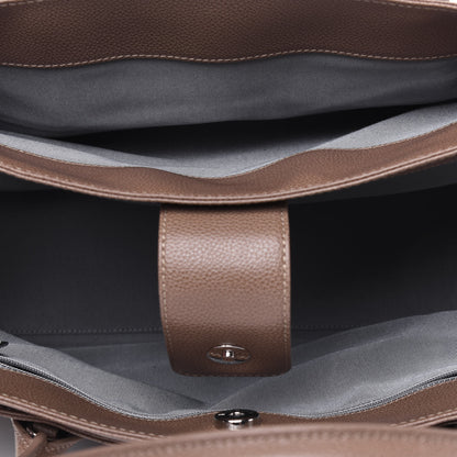 Chanel Calfskin Cerf Executive Shopper Tote Light Brown 6 of 16