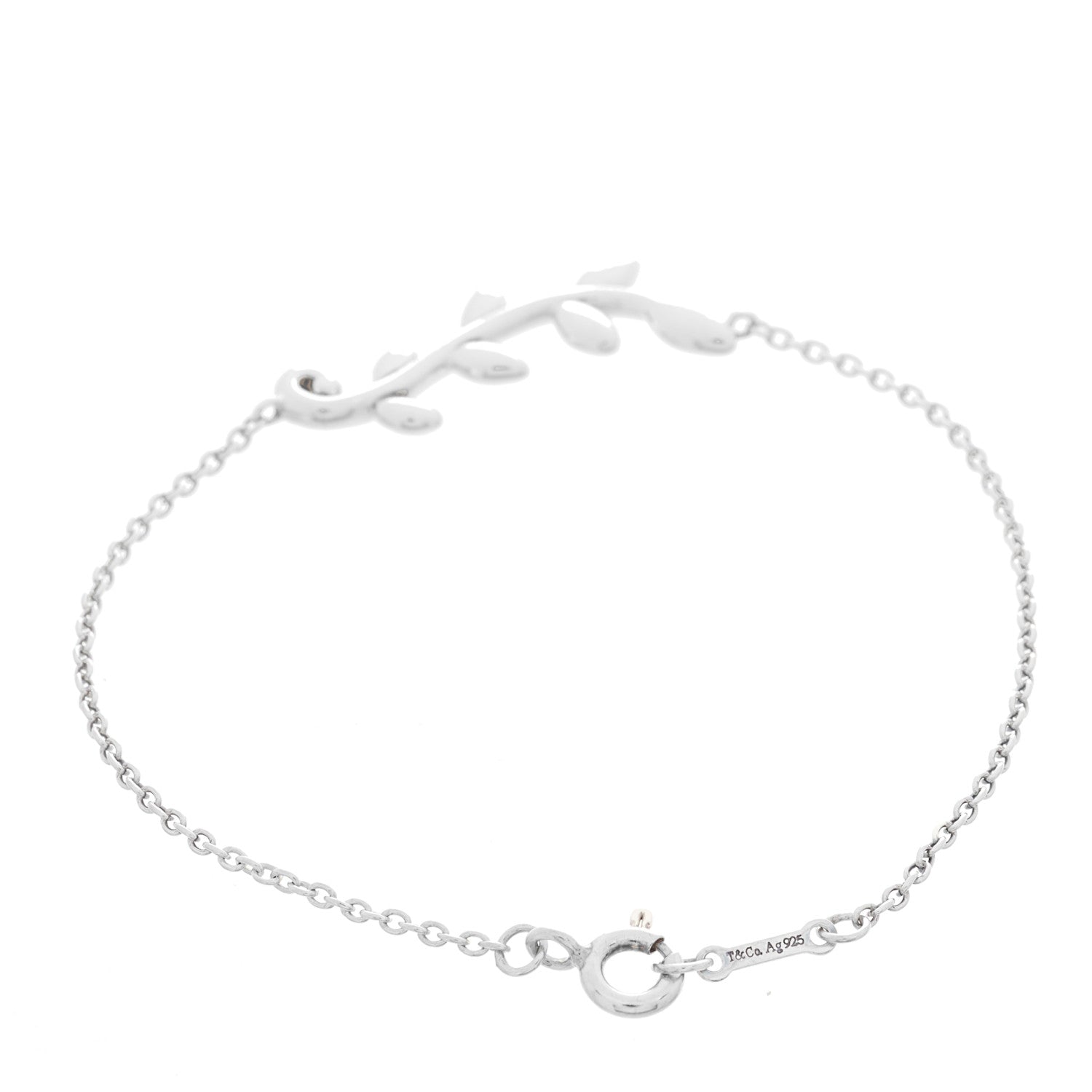 Tiffany Sterling Silver Paloma Picasso Olive Leaf Vine Bracelet 2 of 3