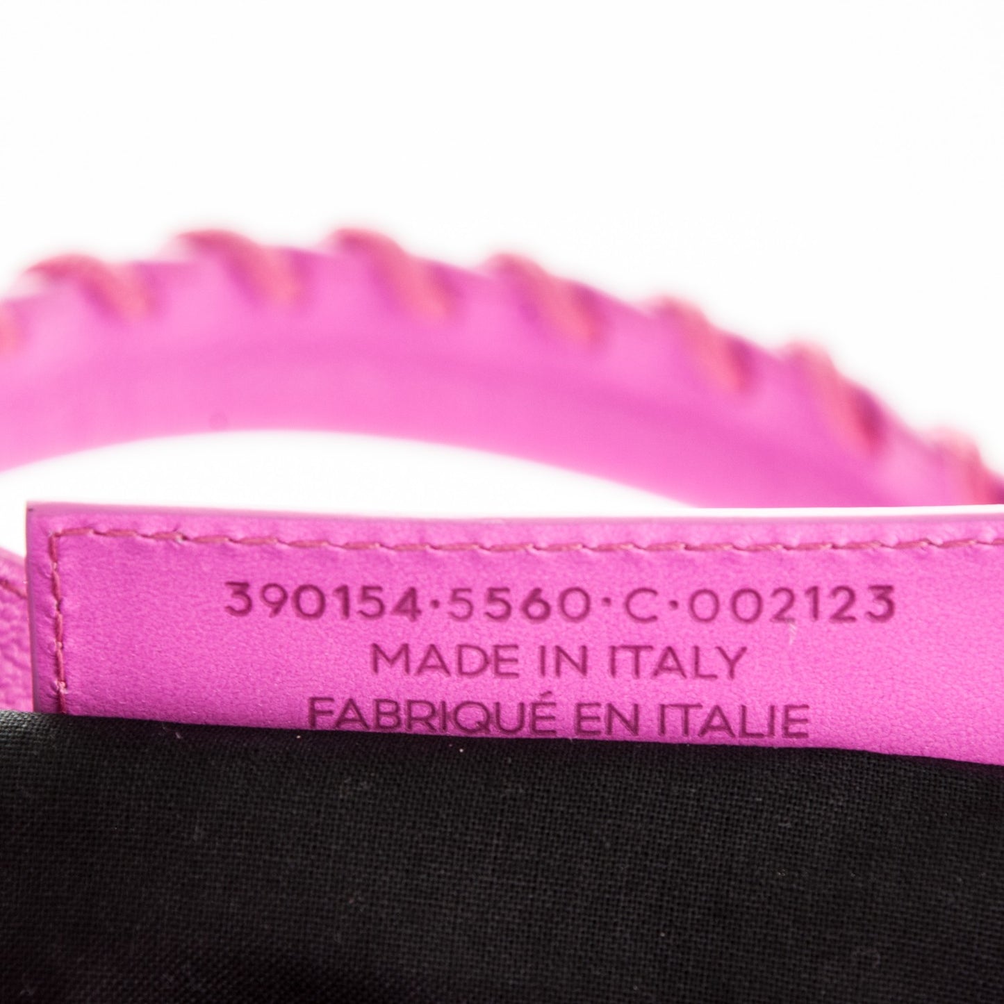 Chevre Silver Metallic Edge Hardware City Rose Fluo