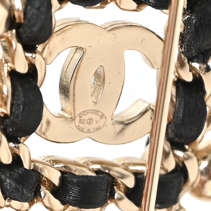 Chanel Lambskin Pearl Quilted Chain CC Perfume Bottle Brooch Gold 3 of 4