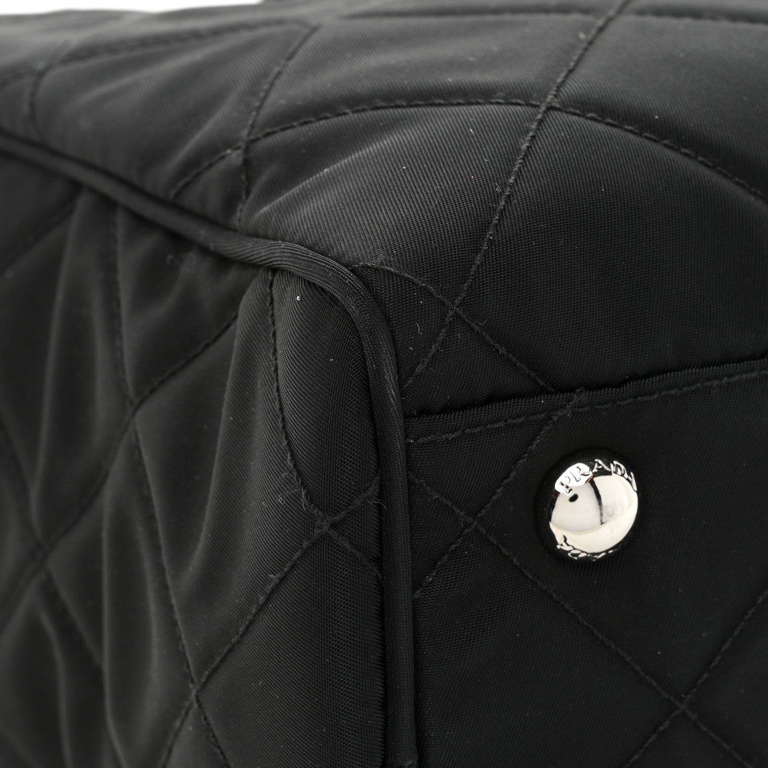 Prada Nylon Tessuto Impuntu Quilted Shoulder Bag Black 10 of 10
