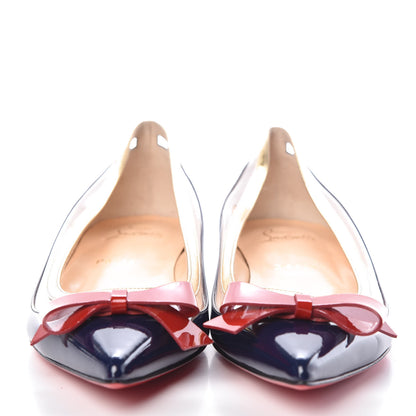 Christian Louboutin Patent Specchio PVC Suspenodo Flats 38.5 Eclipse 2 of 7