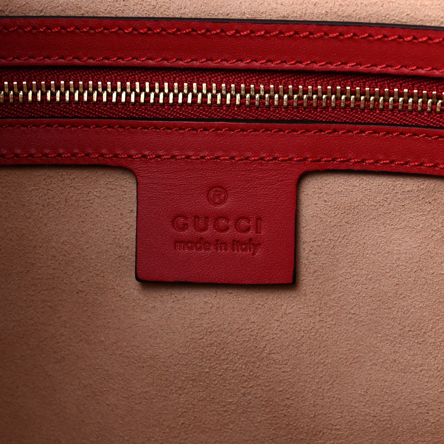 Gucci GG Supreme Monogram Medium Padlock Tote Hibiscus Red 6 of 10