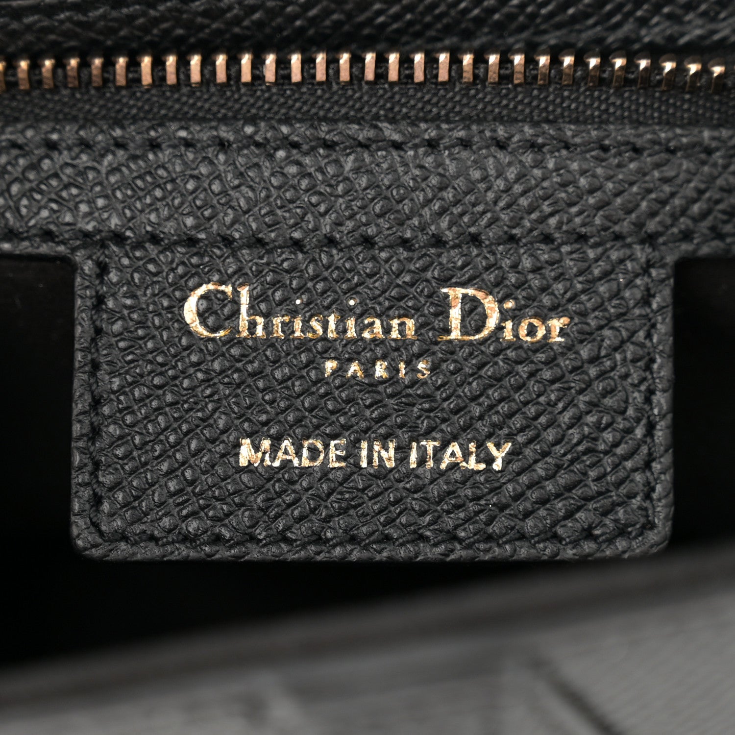 Christian Dior Grained Calfskin Saddle Bag Black 6 of 13