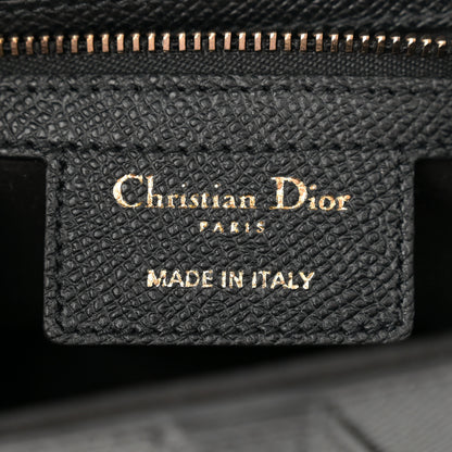 Christian Dior Grained Calfskin Saddle Bag Black 6 of 13