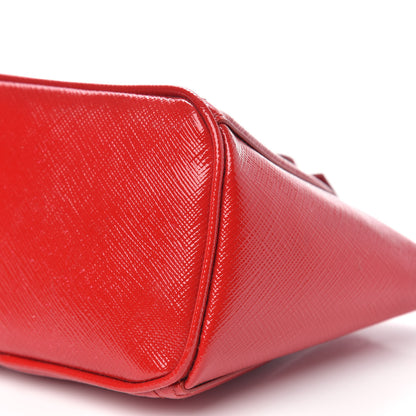 Prada Saffiano Vernice Bow Cosmetic Pouch Rosso 9 of 9