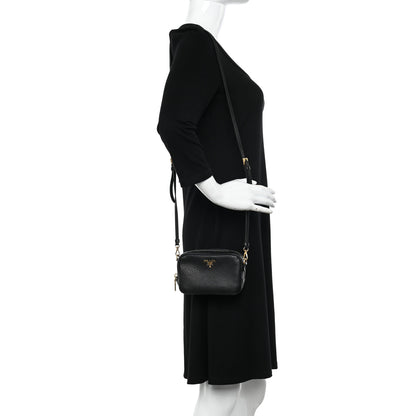 Prada Vitello Daino Mini Camera Crossbody Black 2 of 11
