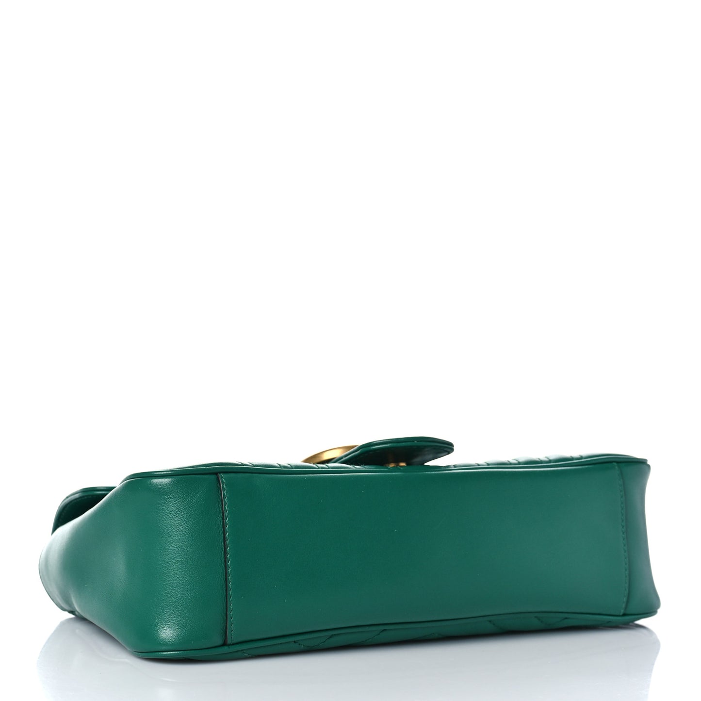 Calfskin Matelasse Small GG Marmont Shoulder Bag Emerald Green