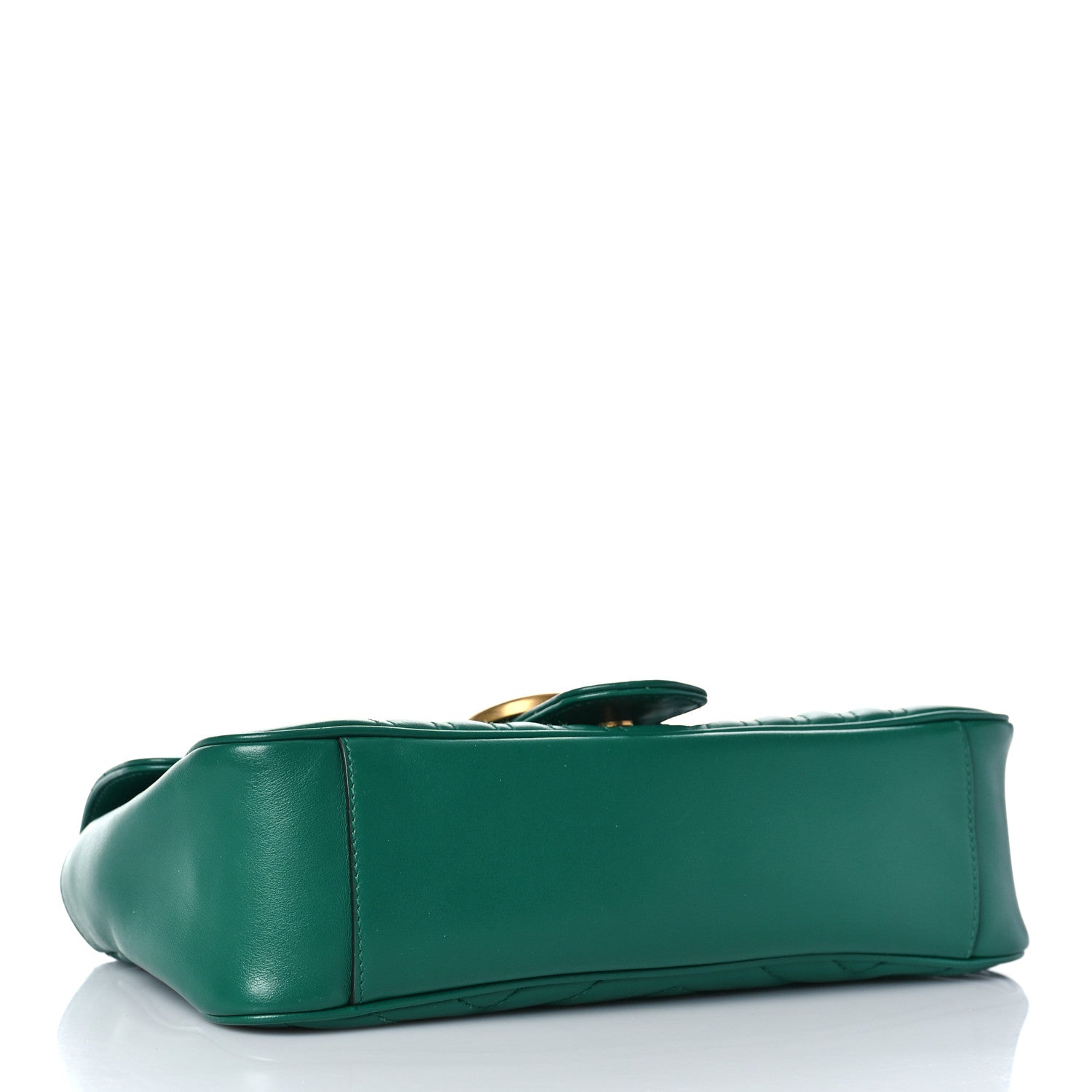 Gucci Calfskin Matelasse Small GG Marmont Shoulder Bag Emerald Green 4 of 10