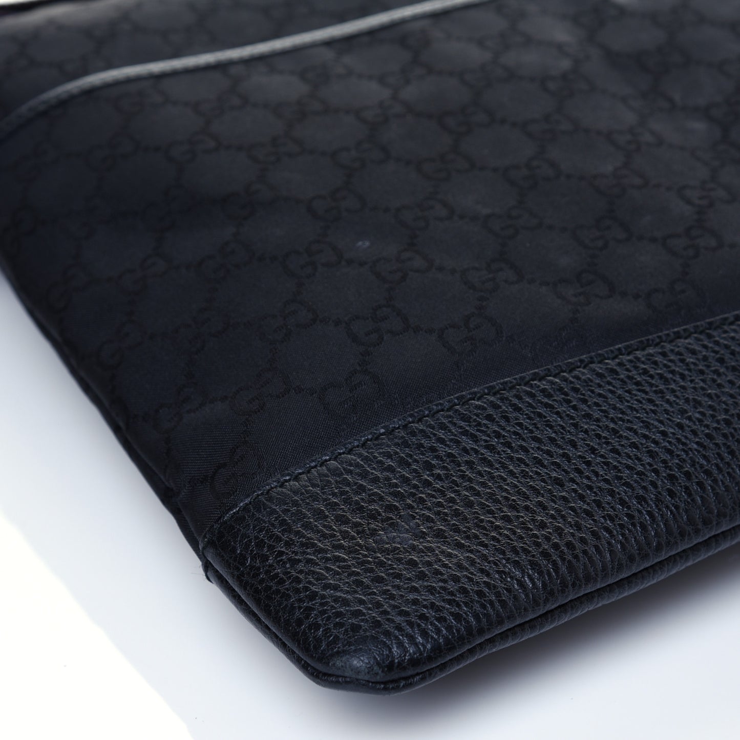 Nylon Monogram Messenger Bag Black
