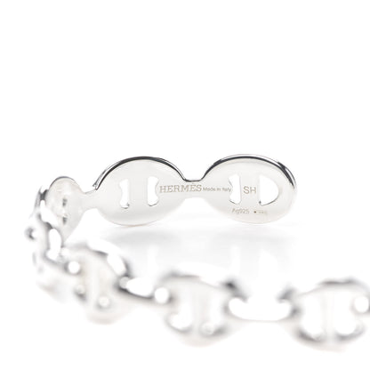 Hermes Sterling Silver MM Chaine d'Ancre Enchainee Cuff Bracelet SH 4 of 5