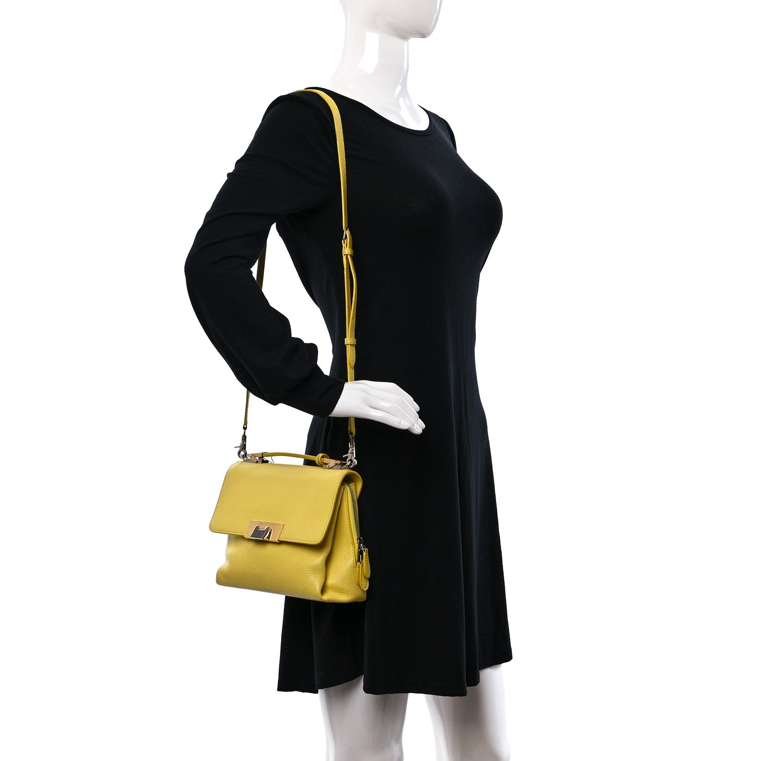 Balenciaga Grained Calfskin Le Dix Mini Soft Cartable Jaune Tournesol 2 of 12