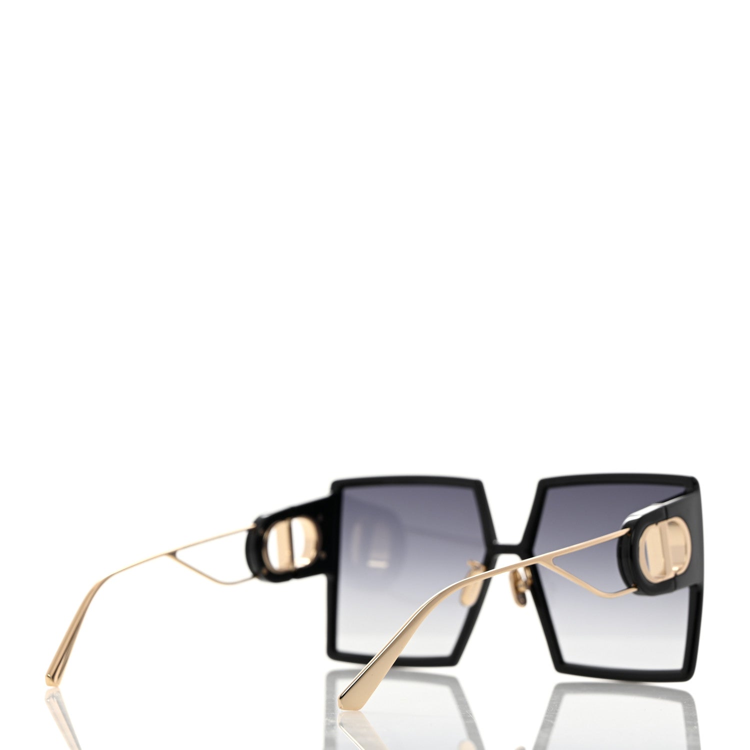 Christian Dior Acetate Square 30 Montaigne Sunglasses Black Gold 4 of 8