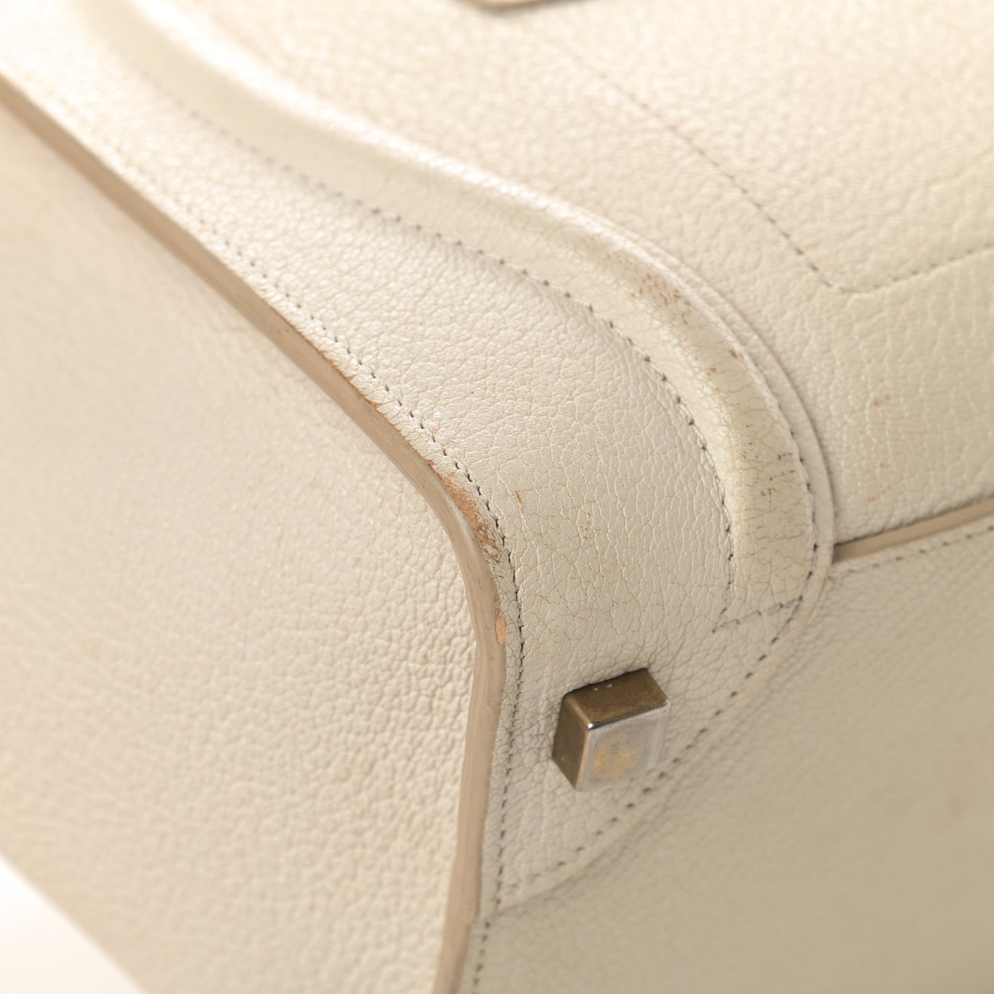 Goatskin Micro Luggage White