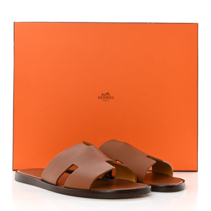 Hermes Calfskin Izmir Sandals 40 Gold 9 of 9