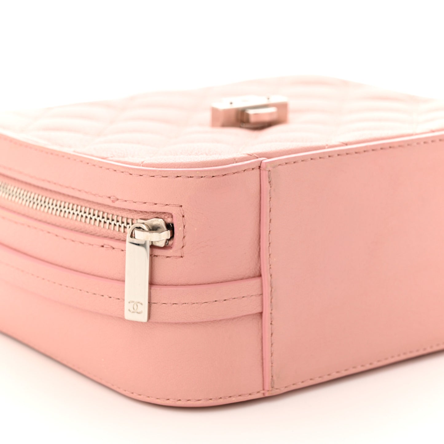 Lambskin Quilted Mini CC Box Camera Bag Pink