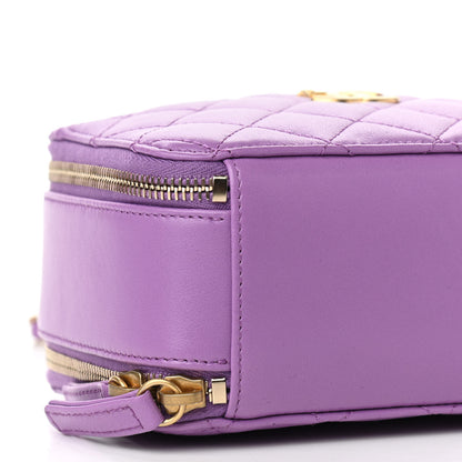 Chanel Lambskin Quilted Mini Pick Me Up Vanity Case Purple 10 of 11