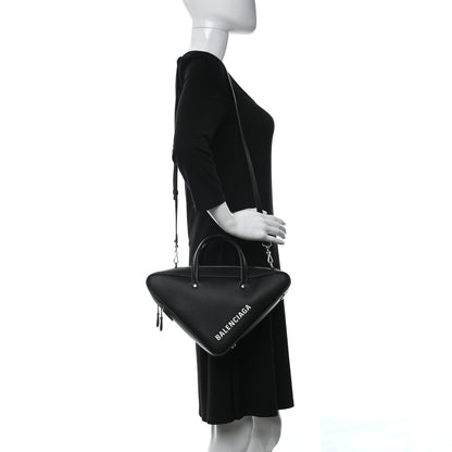 Balenciaga Calfskin XS Triangle Chain Duffle Black 2 of 10