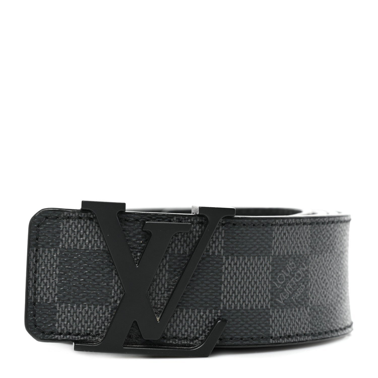 Louis Vuitton Damier Graphite 40mm LV Initiales Belt 95 38 1 of 7