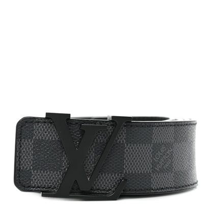 Louis Vuitton Damier Graphite 40mm LV Initiales Belt 95 38 1 of 7