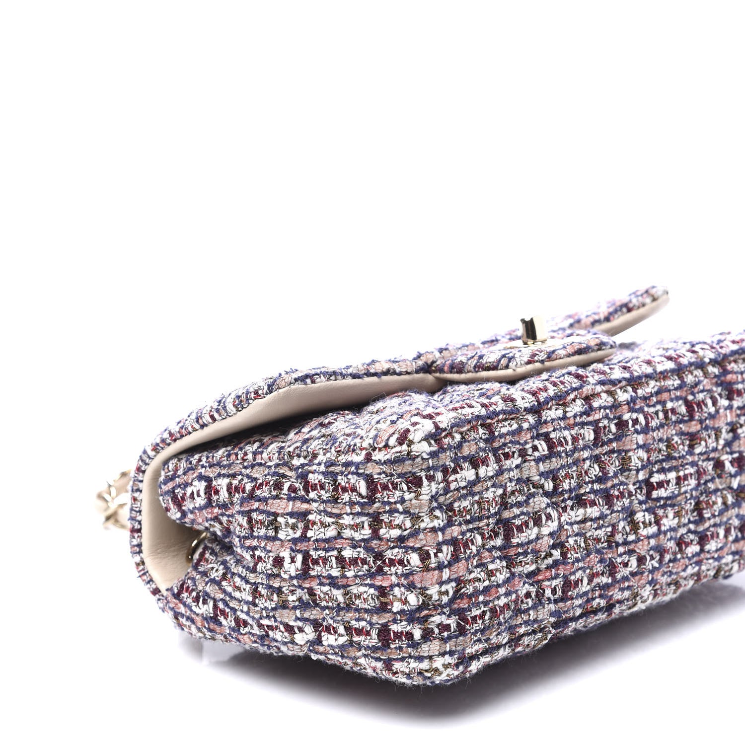 Chanel Tweed Quilted Mini Rectangular Flap Pink 5 of 9