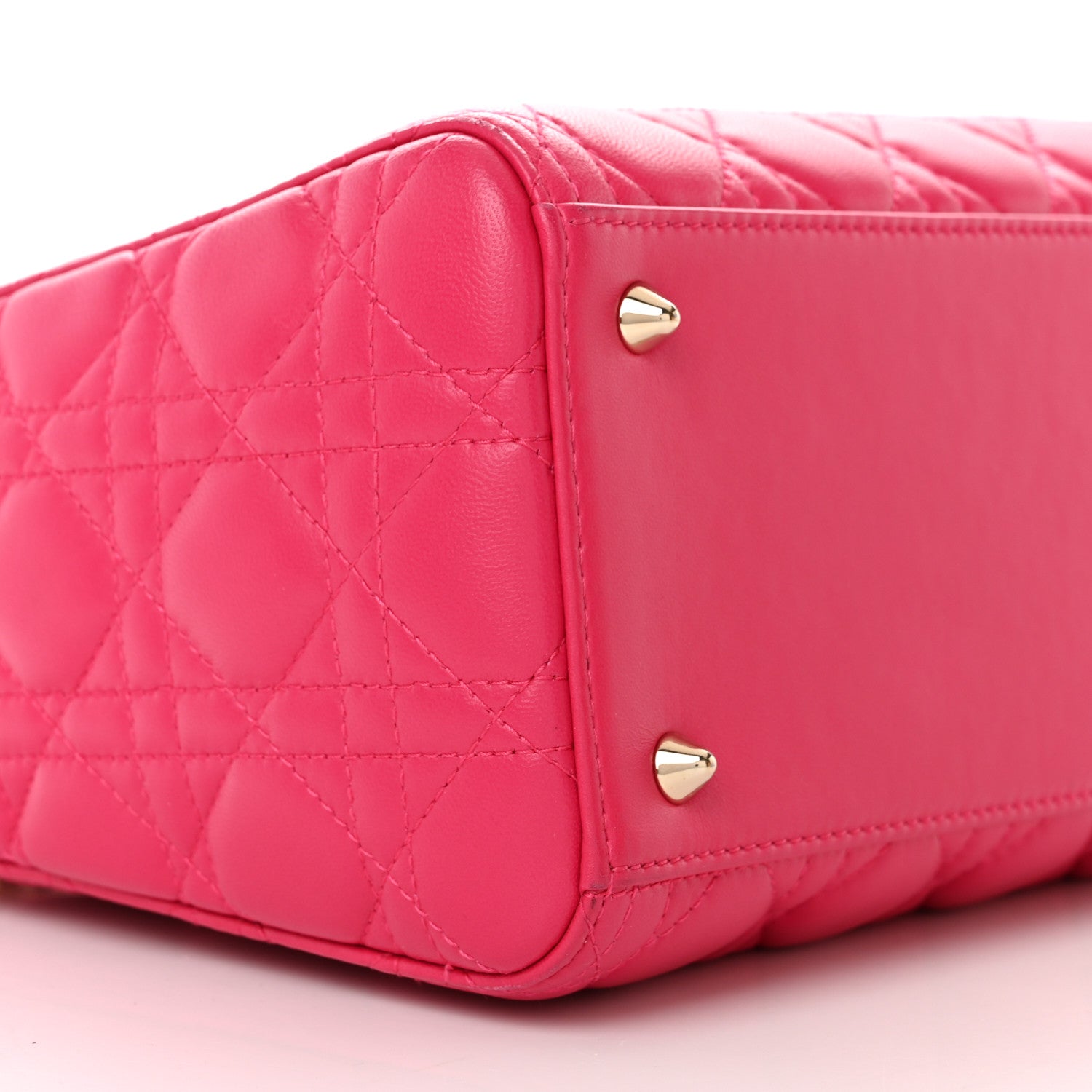 Christian Dior Lambskin Cannage Medium Lady Dior Pink 9 of 10